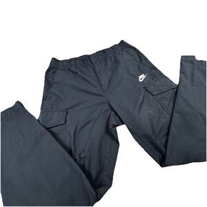 Nike Club Woven Cargo Pants Men S Black Ripstop Performance Gorpcore Jogger